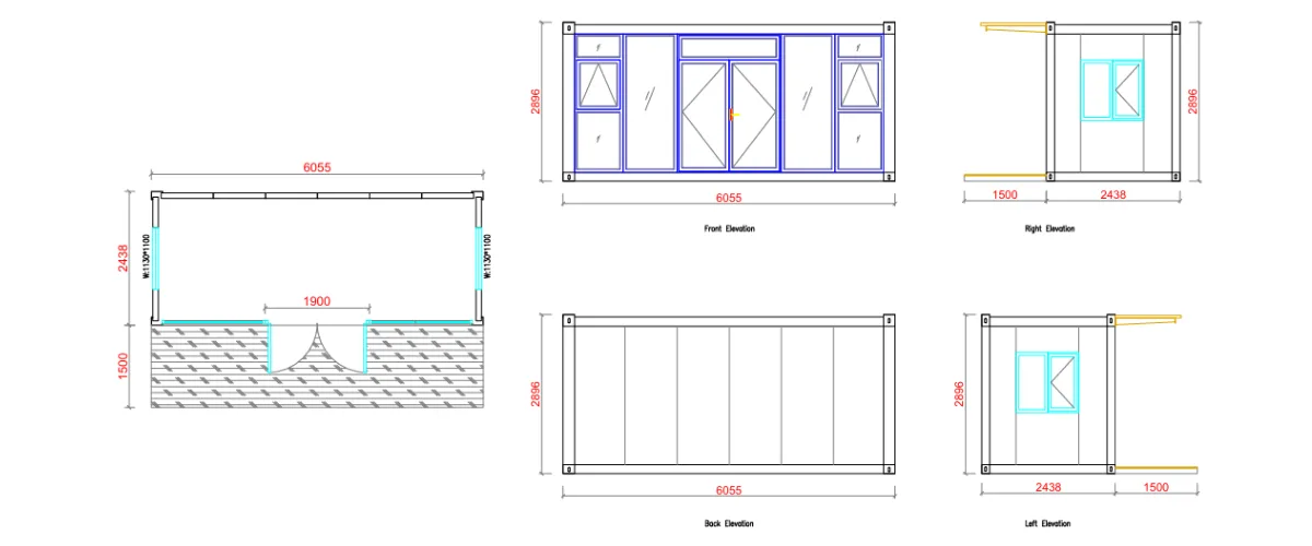 20x8ft garden room floor plan