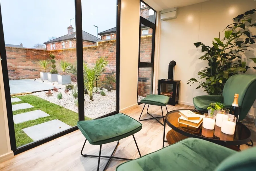 inside view of 14x8 garden room