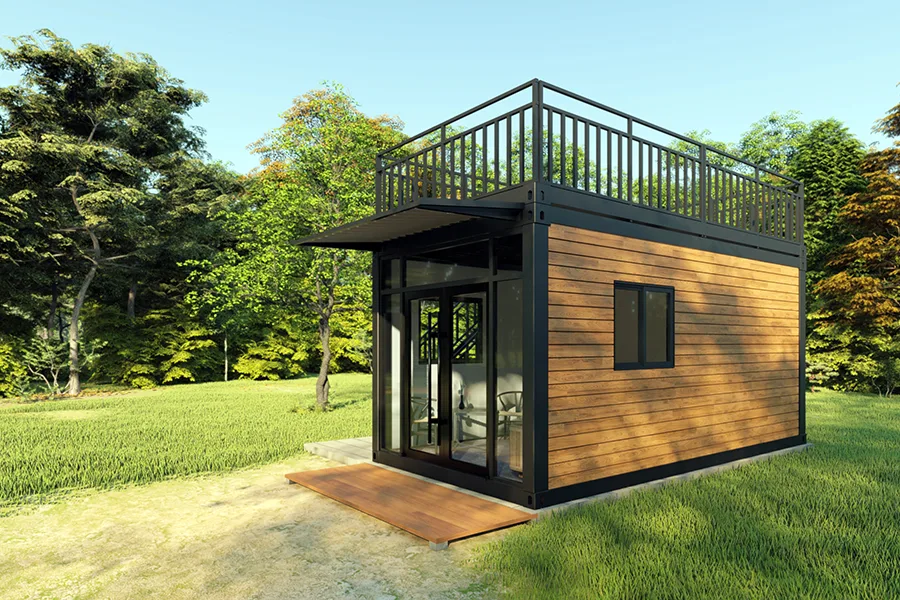 modular garden room perfect for work or play with balcony
