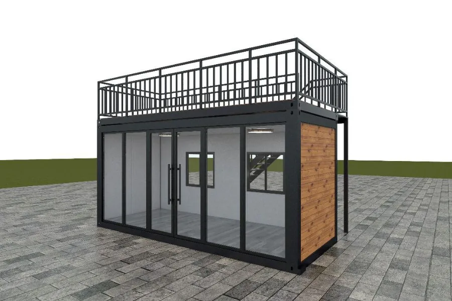 garden room with full glass wall