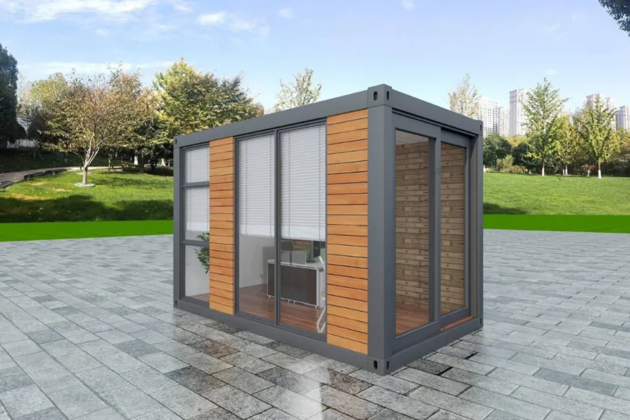 alternative view of 14x8ft modular garden room