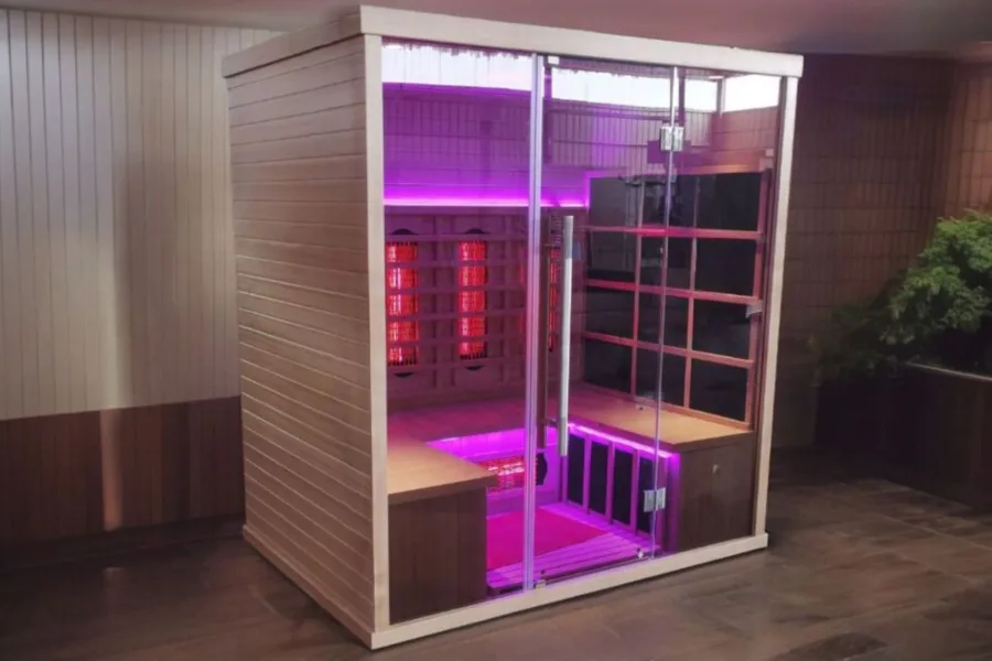 outside view of small infared sauna