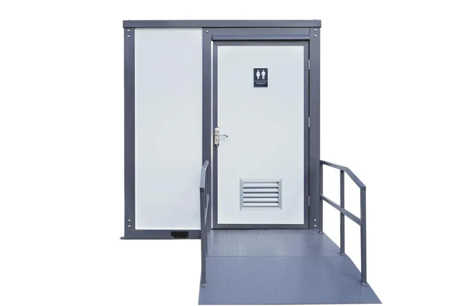 front view of disabled toilet unit by elevate modular solutions